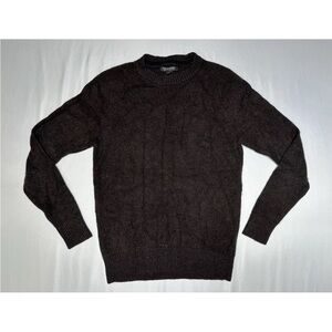 Banana Republic Sweater Medium Brown Italian Merino Wool Yarn Crew Neck Knit